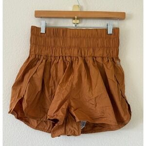Free People Movement High Rise The Way Home Shorts Orange Women's L Beach